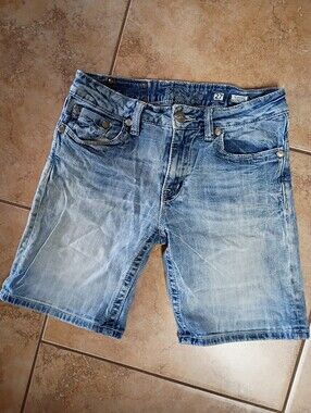 Miss Me Light Blue Washed Denim Jean Shorts